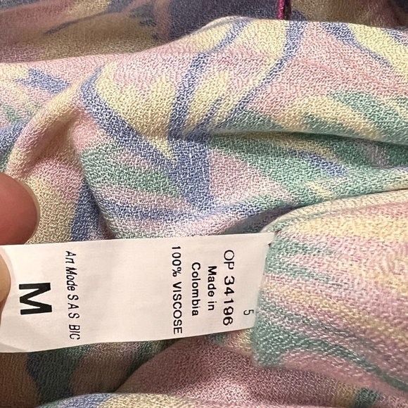 Maaji Multi Colour Flower Print Short Caftan Beach Coverup - Picture 7 of 7